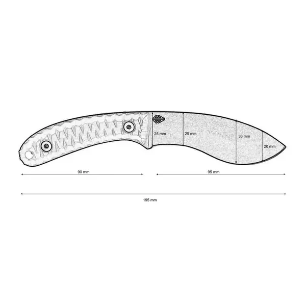 Ніж фіксований Blade Brothers Ira Domini Recurve EDC full tang 1.4116 з кліпсою MOLLE