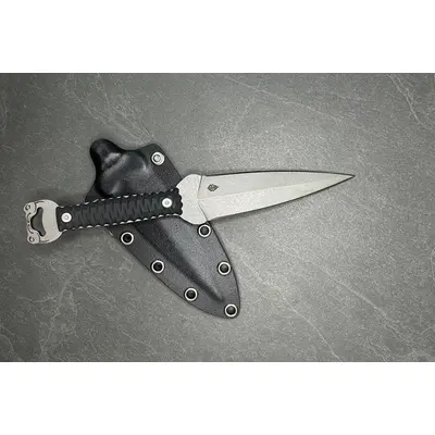 Ніж тактичний фіксований АКІНАК стоунвош сталь 1.4116 руків’я АБС-пластик