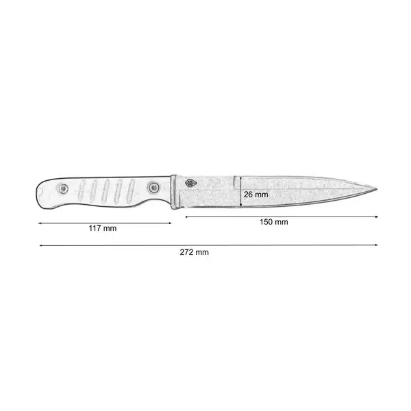 Ніж тактичний фіксований РЕКС сталь 1.4116 стоунвош