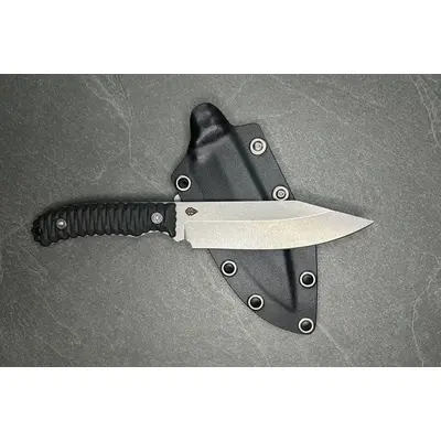 Тактичний ніж ХІРДМАН Стоунвош з фіксованим лезом та чохлом