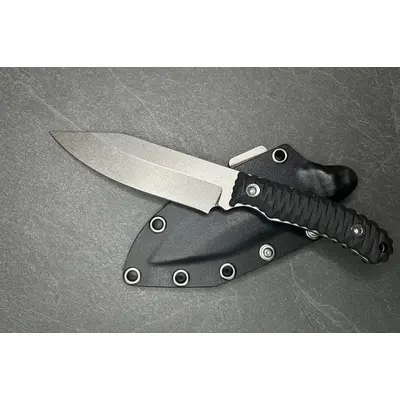Тактичний ніж ХІРДМАН Стоунвош з фіксованим лезом та чохлом