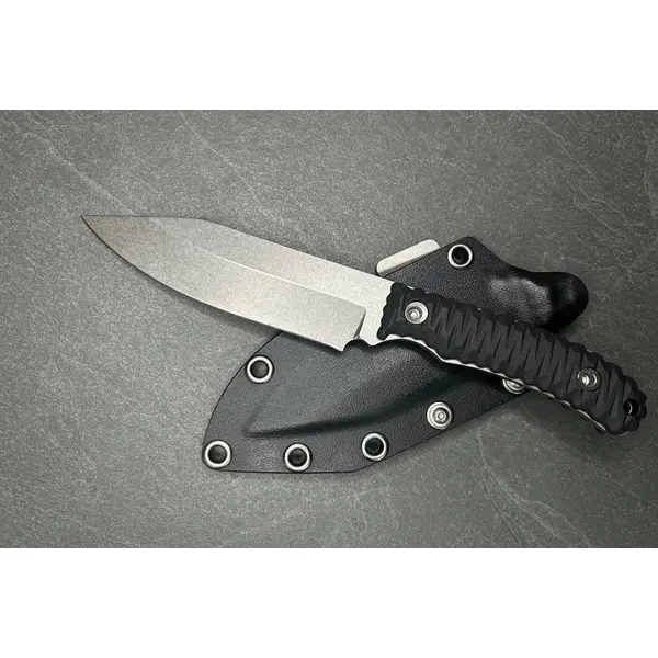 Тактичний ніж ХІРДМАН Стоунвош з фіксованим лезом та чохлом