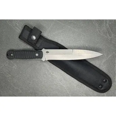 Тактичний ніж Штурмовик Стоунвош Blade Brothers Knives сталь 1.4116 фіксований з нейлоновим чохлом MOLLE