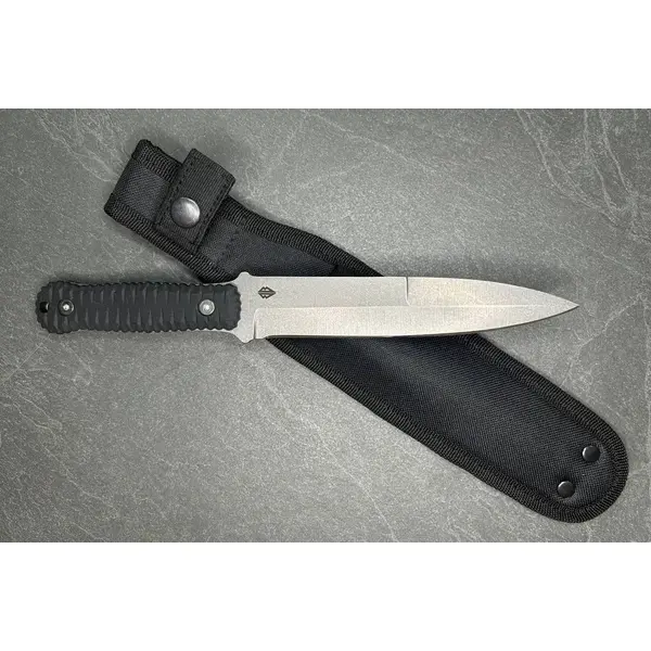 Тактичний ніж Штурмовик Стоунвош Blade Brothers Knives сталь 1.4116 фіксований з нейлоновим чохлом MOLLE