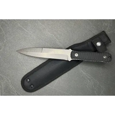 Тактичний ніж Штурмовик Стоунвош Blade Brothers Knives сталь 1.4116 фіксований з нейлоновим чохлом MOLLE