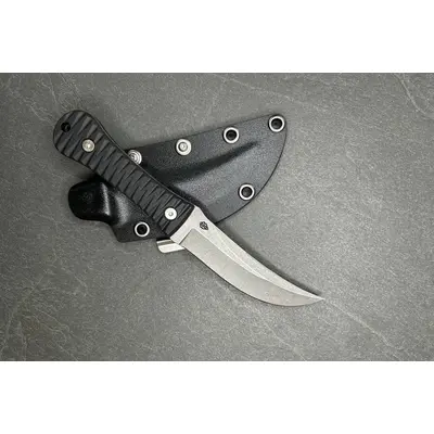 EDC ніж Джамбія Стоунвош Blade Brothers Knives сталь 1.4116 фіксований з MOLLE чохлом