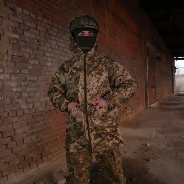 Плащ-дождевик с запаянными швами Kiborg піксель L