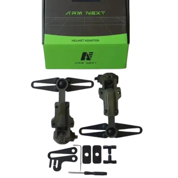 Комплект кріплень чебурашка на шолом для навушників Peltor та Sordin (Олива)