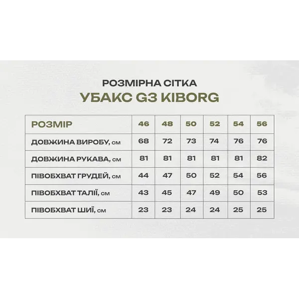 Убакс G3 Kiborg Multicam 50