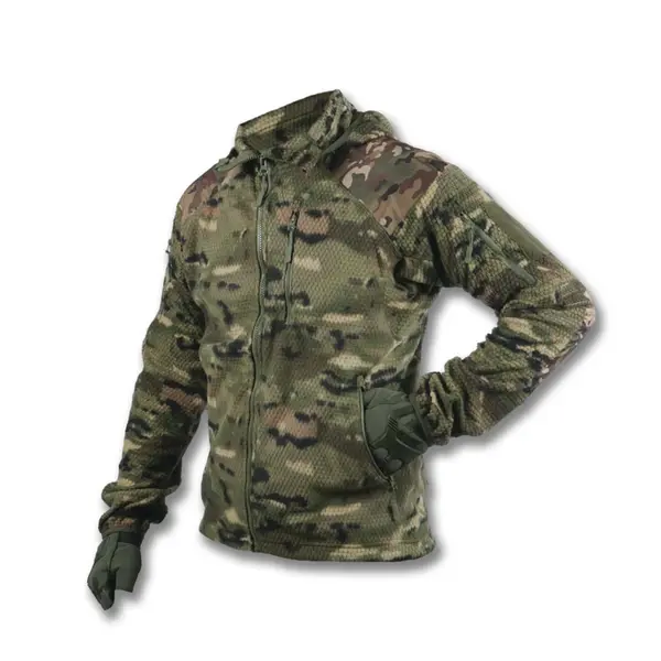 Кофта флісова з капюшоном Kiborg Jacket Grid Fleece Multicam S