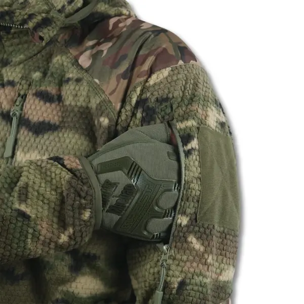 Кофта флісова з капюшоном Kiborg Jacket Grid Fleece Multicam S
