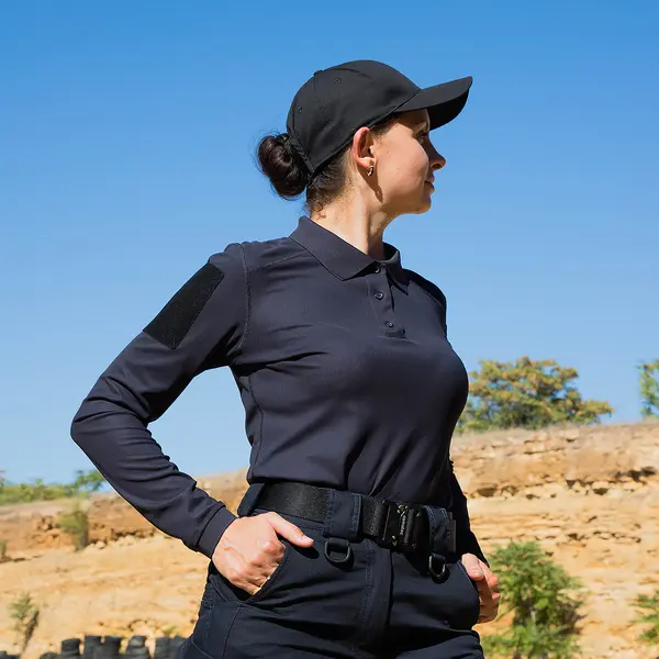 Поло Pani Patrol 2.0 (perf.) Long CoolPass LT Темно-синє