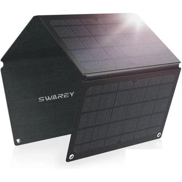 Сонячна панель Solar panel IP67 30W 2xUSB (PD) виходу (BS-030)