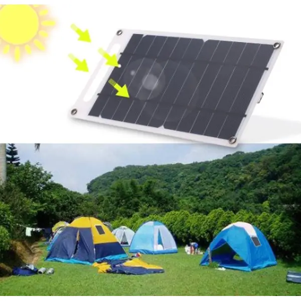 Одинарна сонячна панель L1658 8W + USB Зарядний пристрій