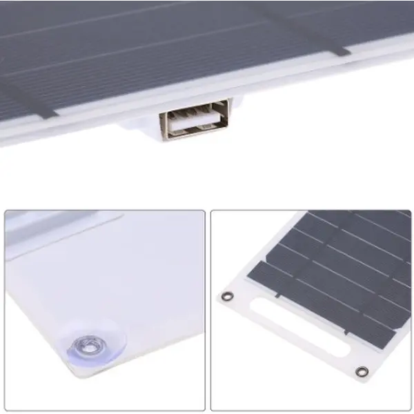 Одинарна сонячна панель L1658 8W + USB Зарядний пристрій