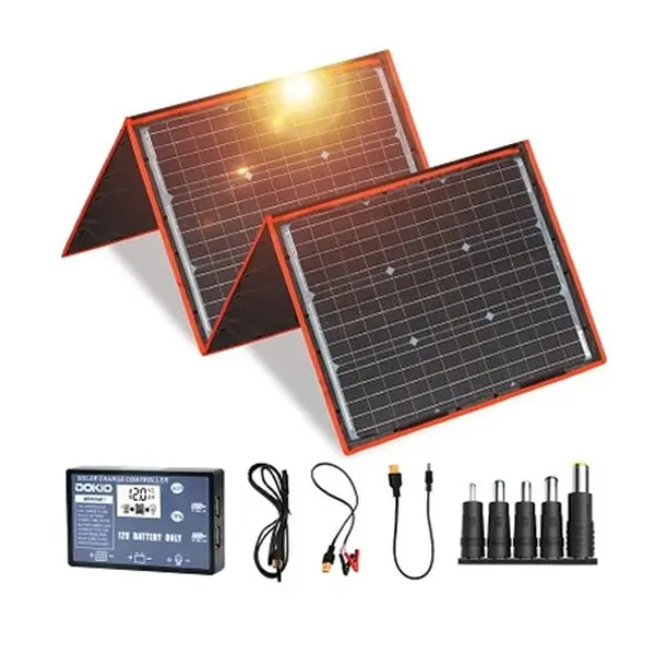 Розкладна сонячна панель 160Вт (2xUSB 1хType) 20В-вихід