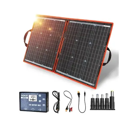 Сонячний зарядний пристрій Solar panel 110W (2xUSB+Type-C) 20В-вихід + зарядка автомобільного АКБ
