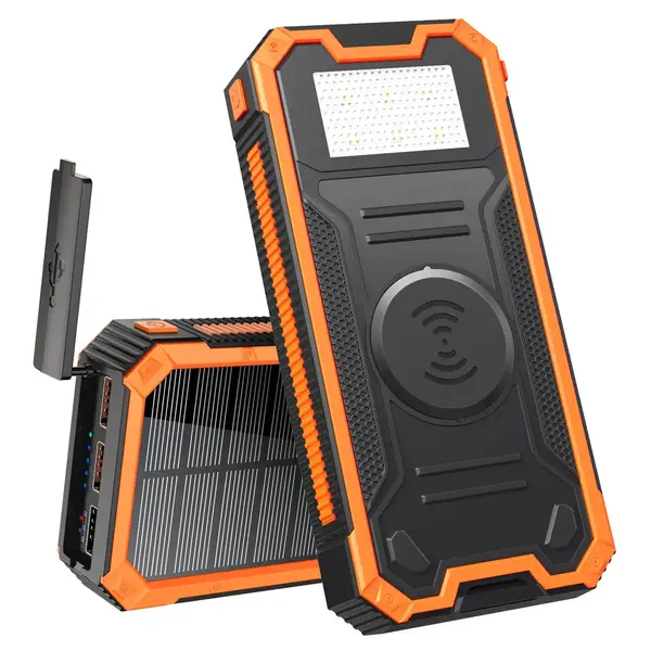 Зарядное устройство на солнечных батареях iBattery YD-888KW 30000mAh c фонариком и беспроводной зарядкой