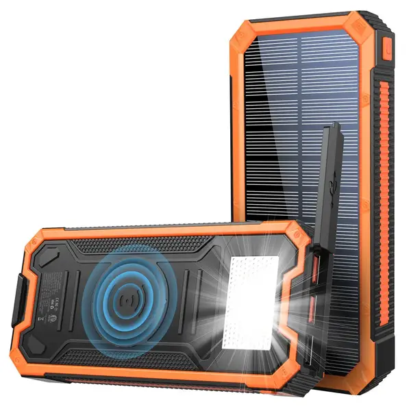 Зарядное устройство на солнечных батареях iBattery YD-888KW 30000mAh c фонариком и беспроводной зарядкой