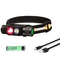 Налобный фонарь Boruit H02B-Red (белый + красный свет) с аккумулятором 2200мАч