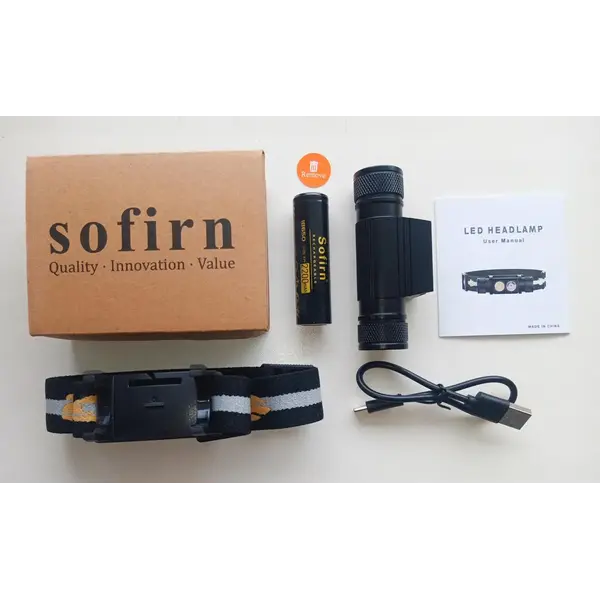 Тактичний налобний ліхтар Sofirn H25LR з червоним світлом 660лм