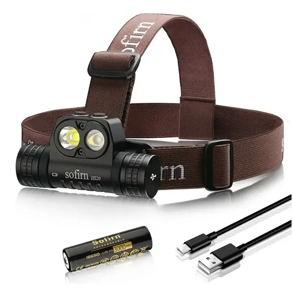 Налобний ліхтар Sofirn HS20 (XHP50.2 + LH351D) 2700лм + акумулятор