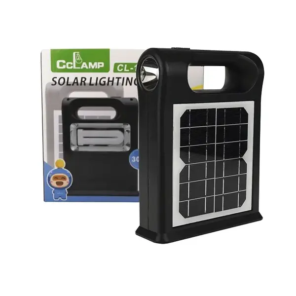 Сонячна зарядна станція + LED ліхтар Cclamp CL-12 30W з лампочками + Power Bank