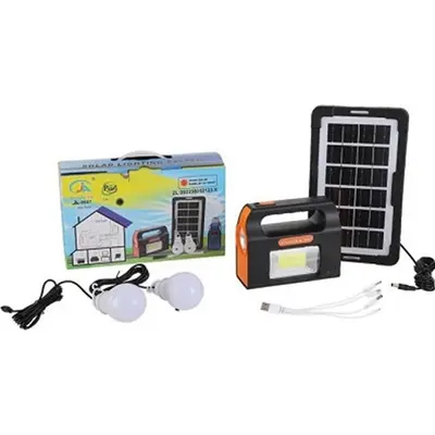 Сонячна зарядна станція + LED ліхтар Junai JA-2007 з лампочками + Power Bank