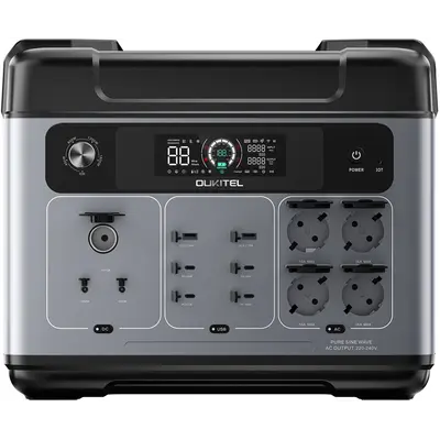 Портативна автономна зарядна станція Oukitel P2001E Plus 2400Вт 2048Вт/год LiFePO4