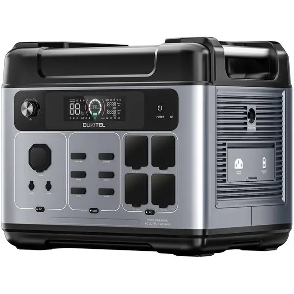 Портативна автономна зарядна станція Oukitel P2001E Plus 2400Вт 2048Вт/год LiFePO4