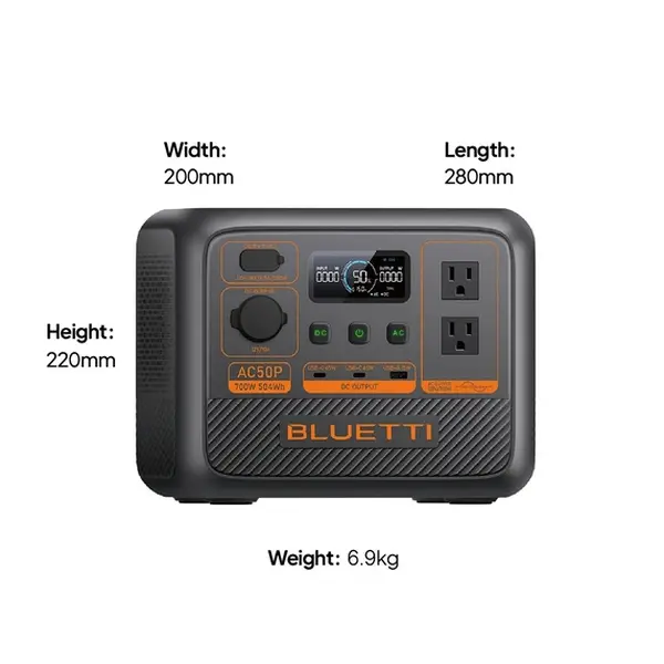 Зарядна станція Bluetti AC50P 700W (AC50P) Чорний