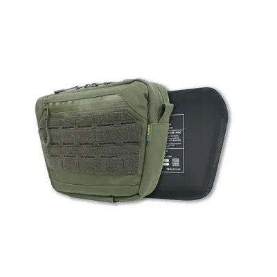 Сумка-напашник M Kiborg з балістичним пакетом 1 клас захисту Militex GU Сordura Khaki