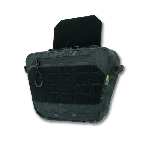 Сумка-напашник M Kiborg з балістичним пакетом 1 клас захисту Militex GU Сordura Black Multicam