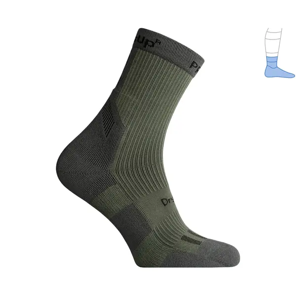 Носки компрессионные демисезон MidDry+ серо-оливковые