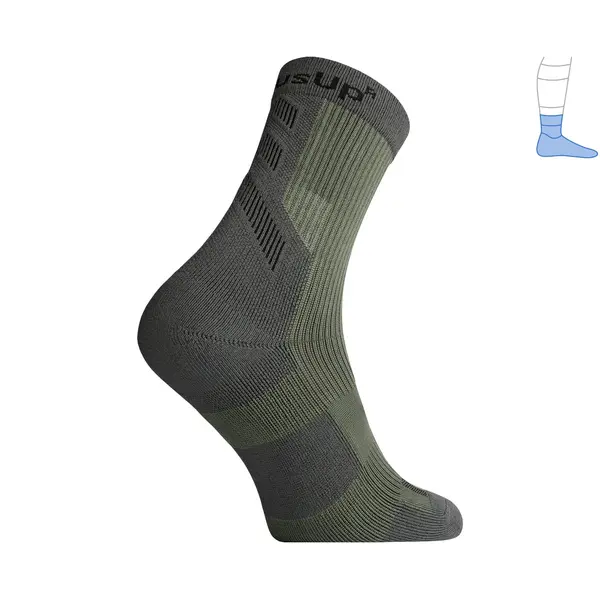 Носки компрессионные демисезон MidDry+ серо-оливковые