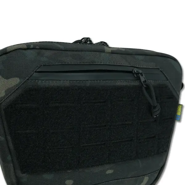 Сумка-напашник M Kiborg з балістичним пакетом 2 клас захисту PE Militex GU Сordura Black Multicam