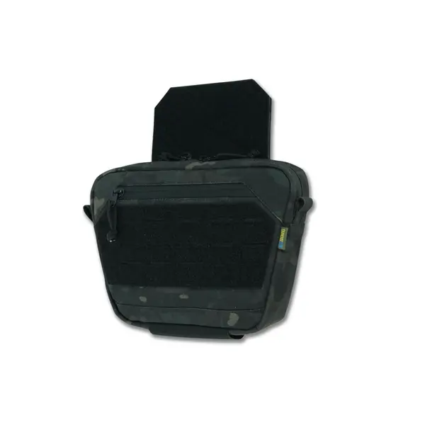 Сумка-напашник M Kiborg з балістичним пакетом 2 клас захисту PE Militex GU Сordura Black Multicam