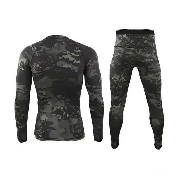 Комплект термобілизни ESDY Tactical Thermal Чорний Мультикам