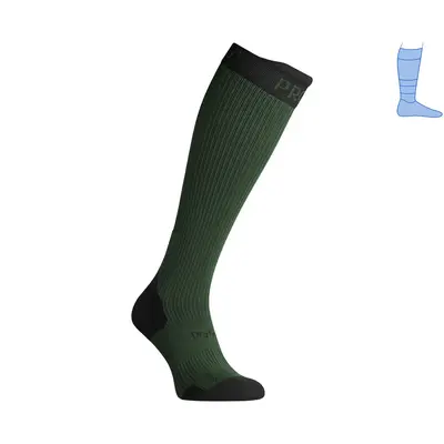 Компрессионные гольфы «LongDry PRO» демисезонные черно-зеленые