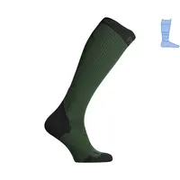 Компрессионные гольфы «LongDry PRO» демисезонные черно-зеленые