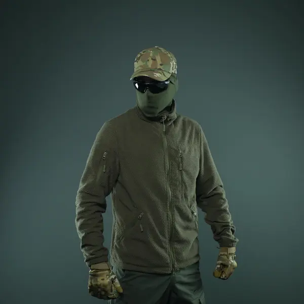 Militex Windblock Tactical Khaki fleece jacket mod. 5 Militex Windblock Tactical Khaki fleece jacket mod. 5