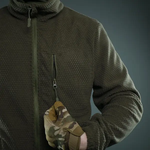 Militex Windblock Tactical Khaki fleece jacket mod. 5 Militex Windblock Tactical Khaki fleece jacket mod. 5