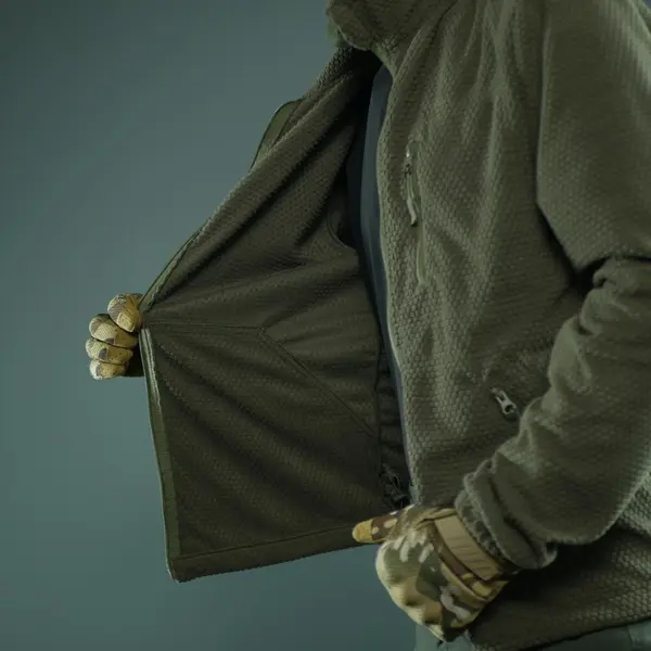 Militex Windblock Tactical Khaki fleece jacket mod. 5 Militex Windblock Tactical Khaki fleece jacket mod. 5