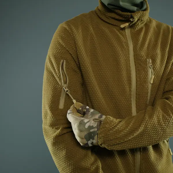 Militex Windblock Tactical Coyote fleece jacket mod. 5 Militex Windblock Tactical Coyote fleece jacket mod. 5