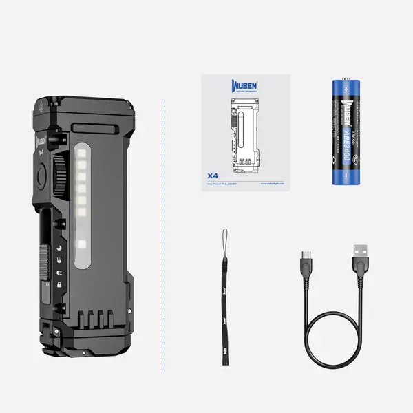 Ліхтар Wuben X4, сірий