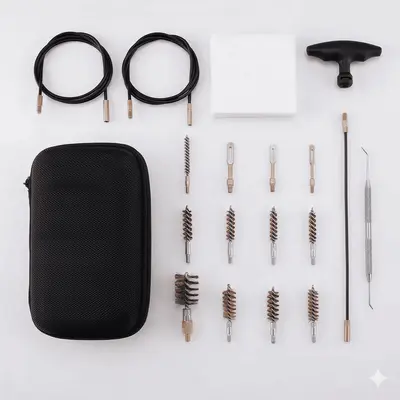 Набор для чистки оружия GK42, калибры 5,45, 5,56, 7,62, 9 мм, .40, .45 и 12-й калибр (18 предметов)