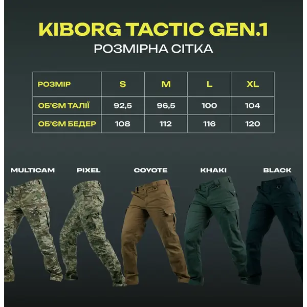Брюки Kiborg Tactic Multicam Gen.1