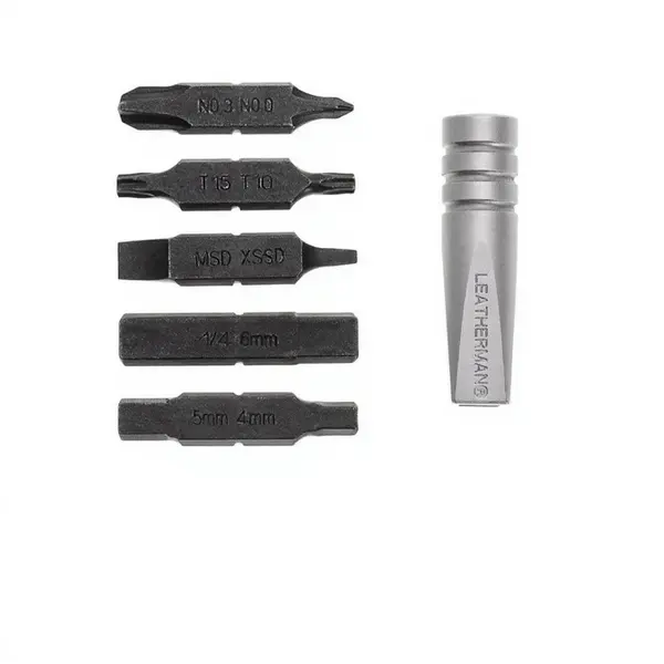 Переходник-битодержатель LEATHERMAN на крестовую отвертку мультитула с битами, стальной