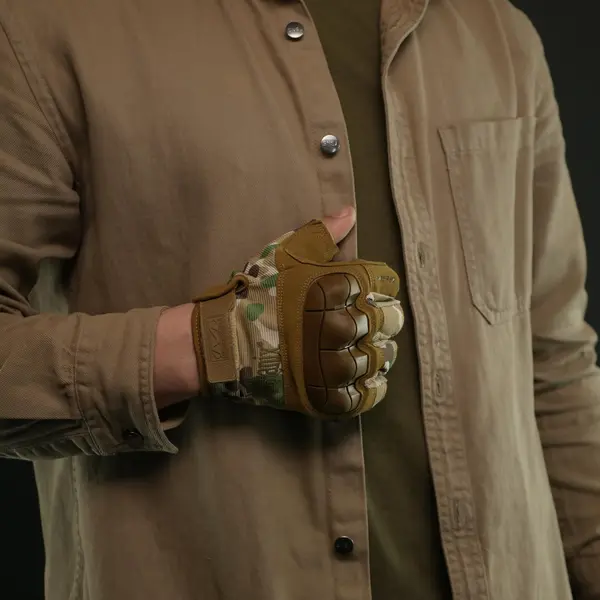 Рукавиці тактичні безпалі Mechanix Multicam