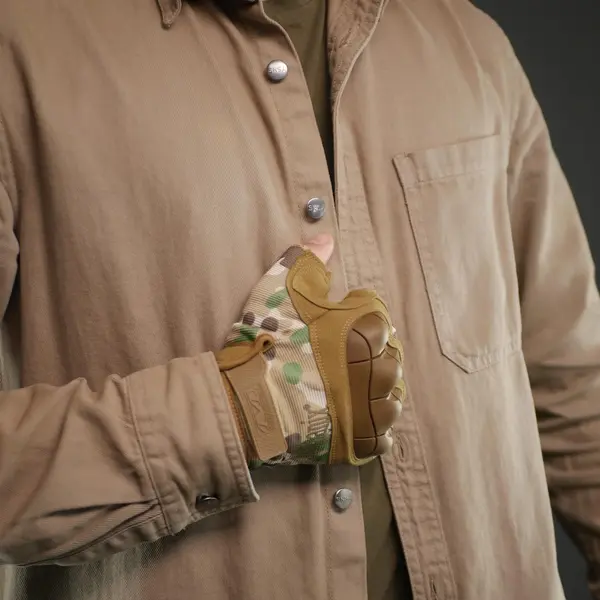 Рукавиці тактичні безпалі Mechanix Multicam